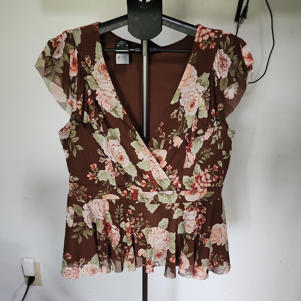Torrid Floral Brown Women's Top